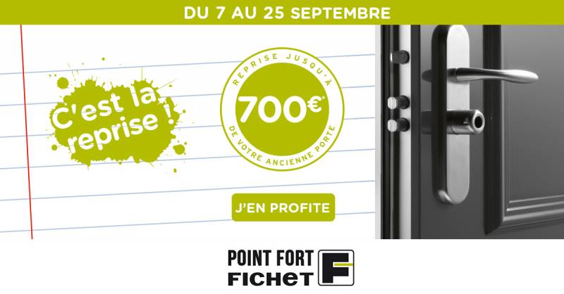 Promotion sur toues les portes fichet du 07 au 25 Septembre 2021