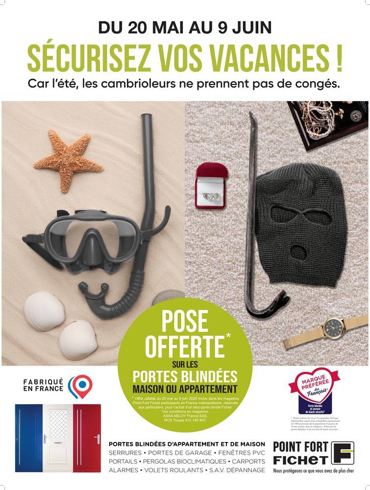 Promotion pose offerte sur toutes les portes Fichet de maison et d'appartements