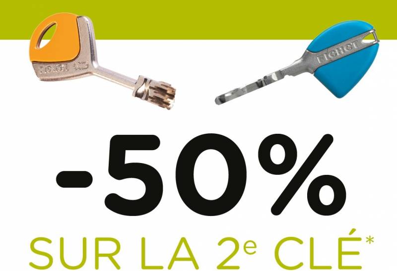 Votre deuxième reproduction de clé offerte du 10 mai au 28 juin 2023