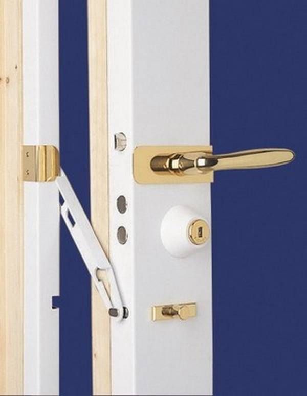 Verrou de sûreté en applique pour porte en bois - 3 pênes